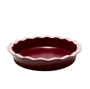 Noon & Moon Cherry Lacquer 9-inch Pie Dish, New Open Box